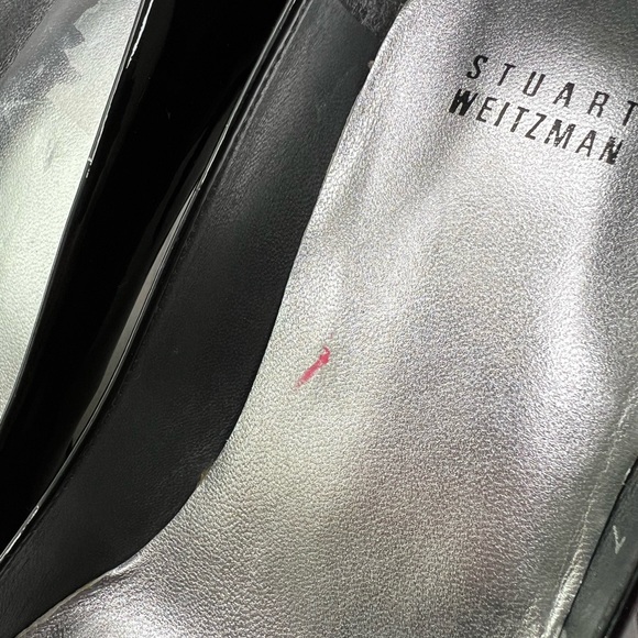 Black Peep Toe Stuart Weitzman Platform Pumps Size 7 - Picture 6 of 10